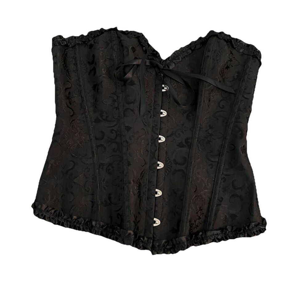 Corset Black Top Adjustable - Picture 1 of 3